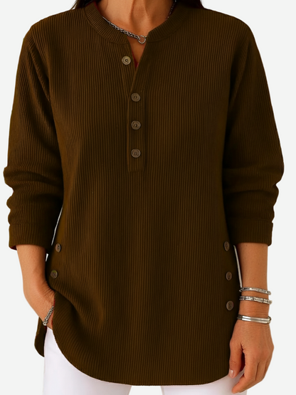 Harvella™ | Long Sleeve Solid Knit Sweater