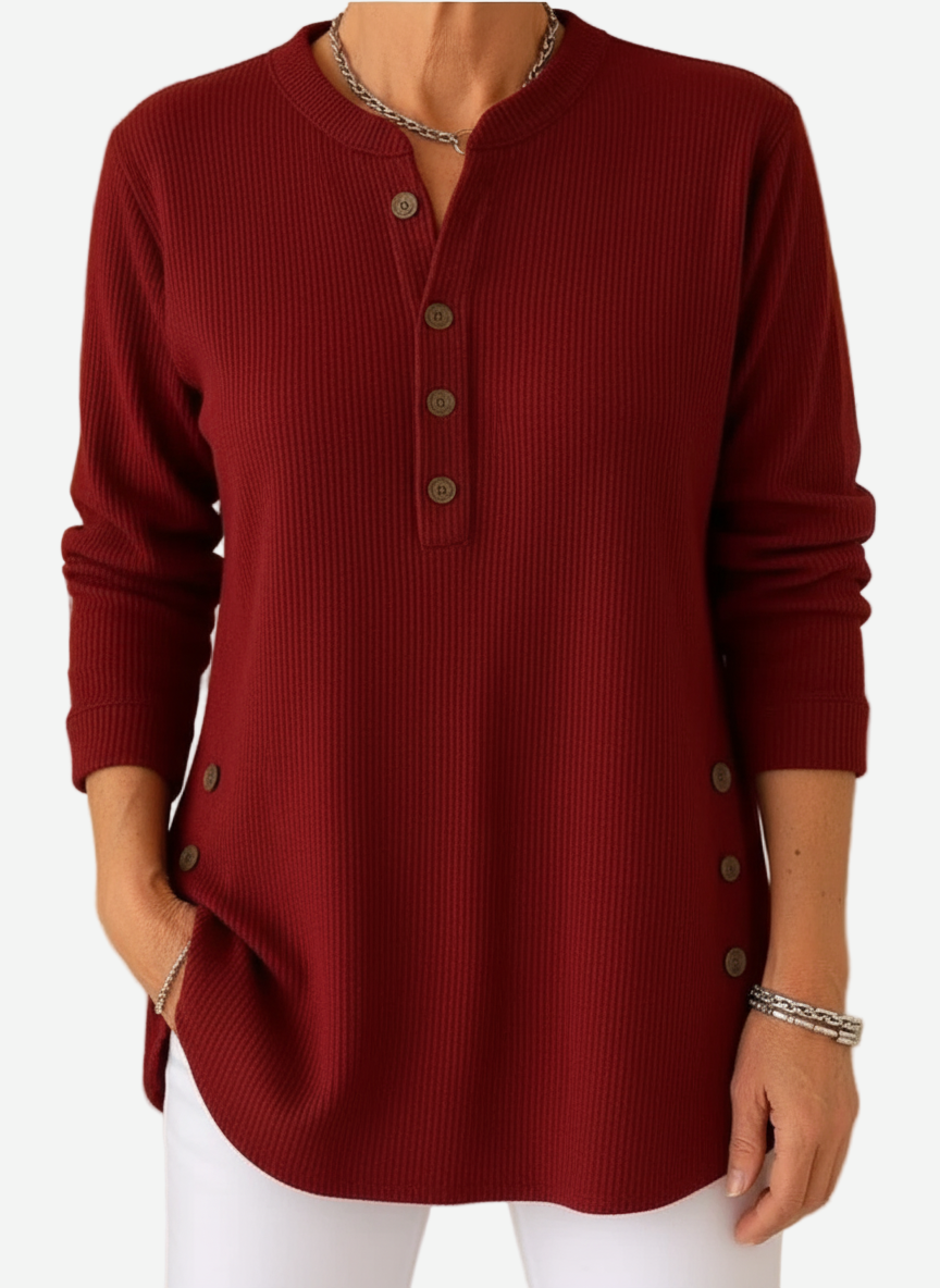 Harvella™ | Long Sleeve Solid Knit Sweater