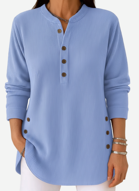 Harvella™ | Long Sleeve Solid Knit Sweater