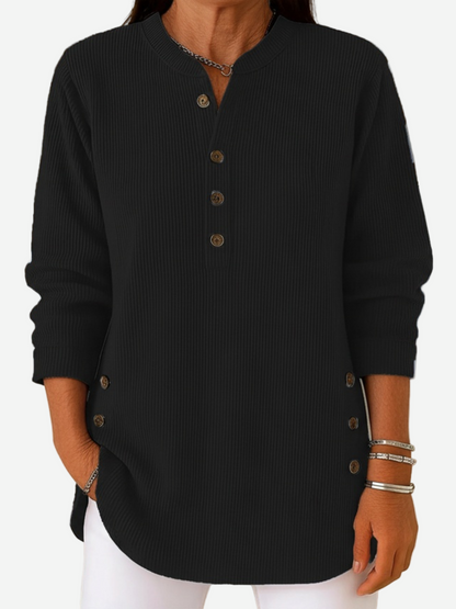 Harvella™ | Long Sleeve Solid Knit Sweater