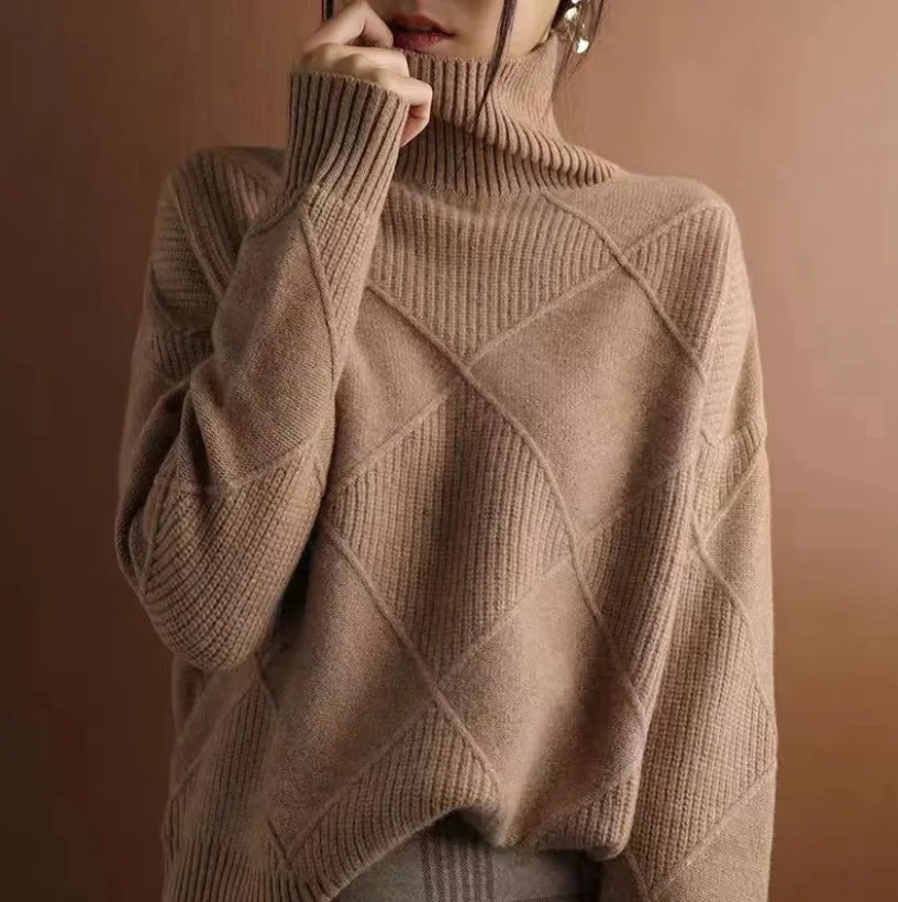 Talvera™ | Textured Turtleneck Knit Sweater