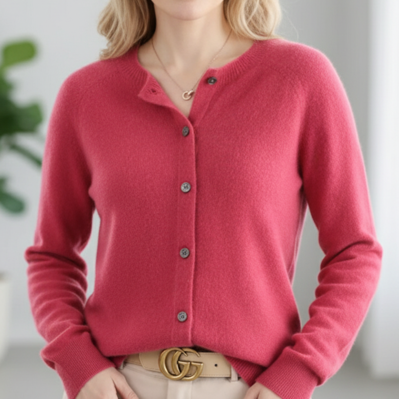 Katarzyna™ | Comfortable Button-Down Cashmere Sweater