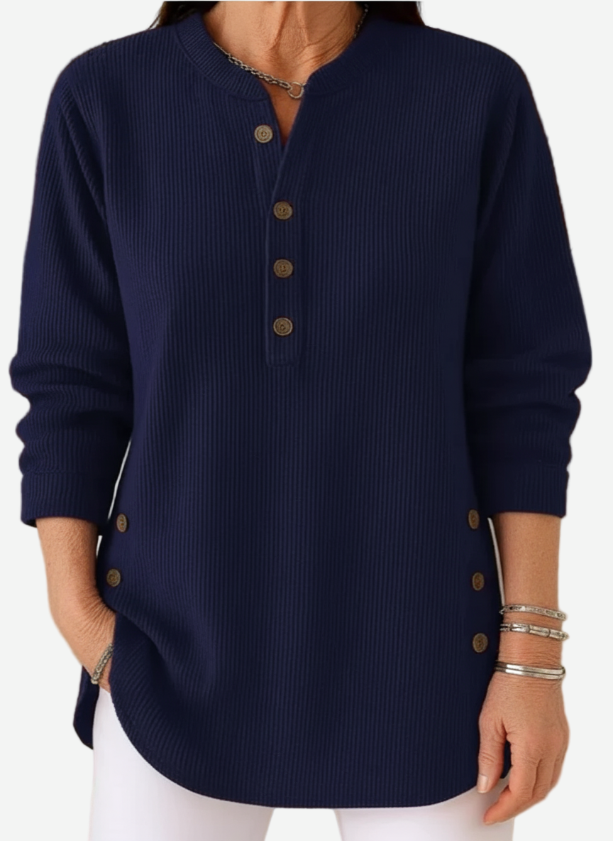 Harvella™ | Long Sleeve Solid Knit Sweater