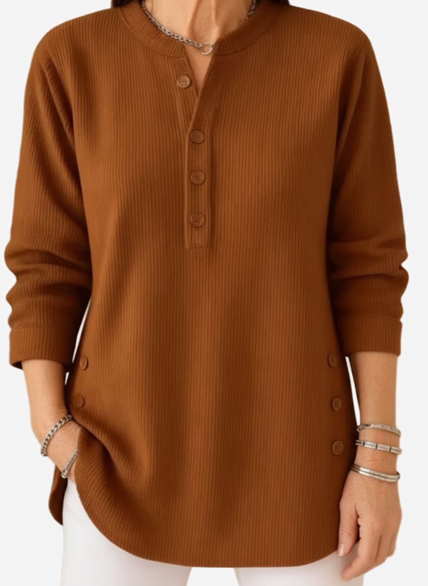 Harvella™ | Long Sleeve Solid Knit Sweater