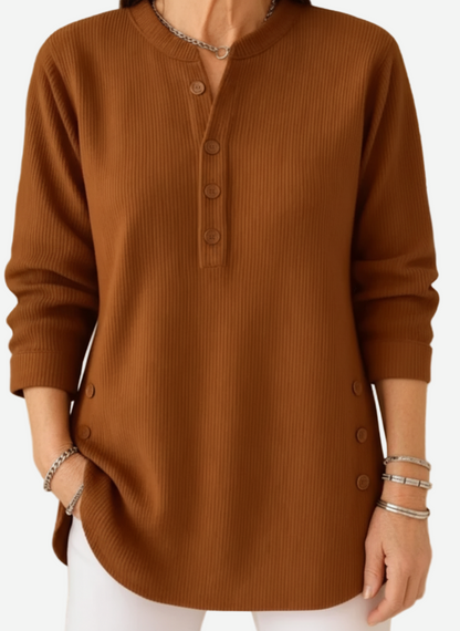 Harvella™ | Long Sleeve Solid Knit Sweater