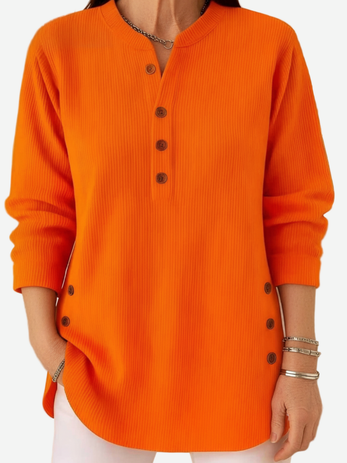 Harvella™ | Long Sleeve Solid Knit Sweater