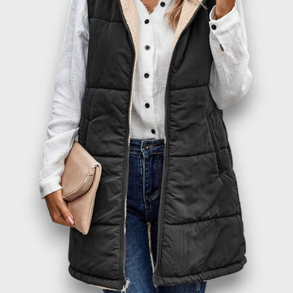 Marlise™ | Reversible Fleece-Lined Hooded Vest