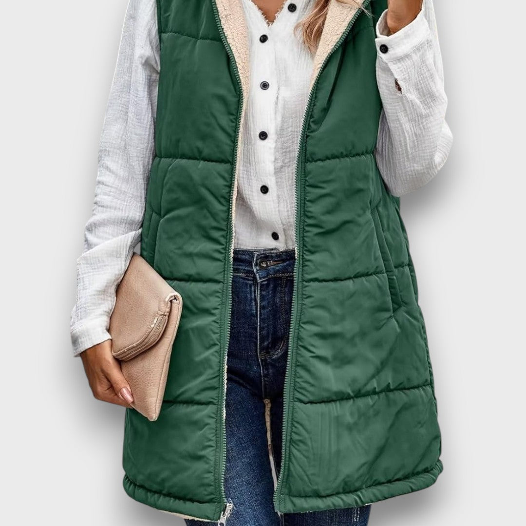 Marlise™ | Reversible Fleece-Lined Hooded Vest