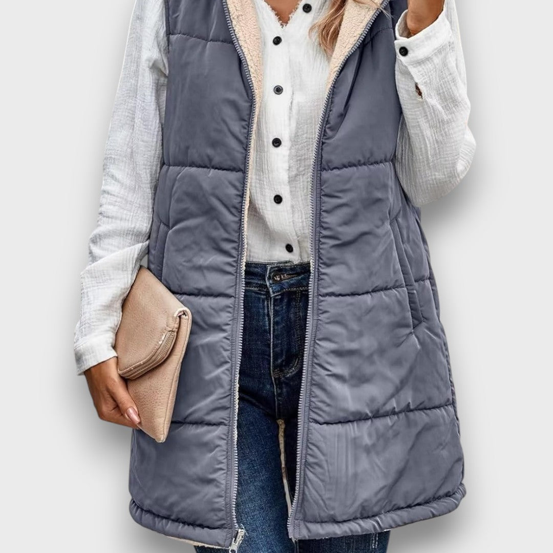 Marlise™ | Reversible Fleece-Lined Hooded Vest