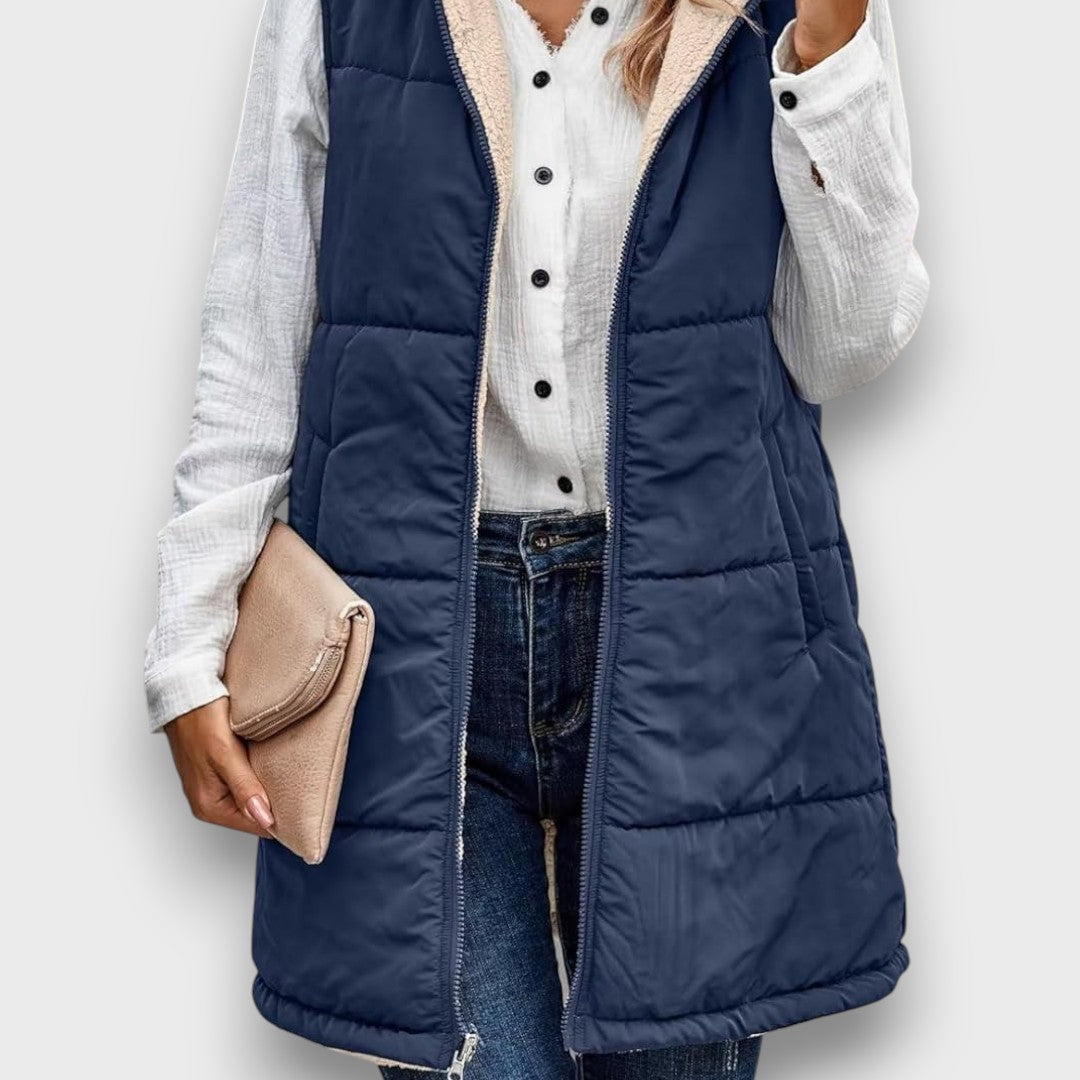 Marlise™ | Reversible Fleece-Lined Hooded Vest