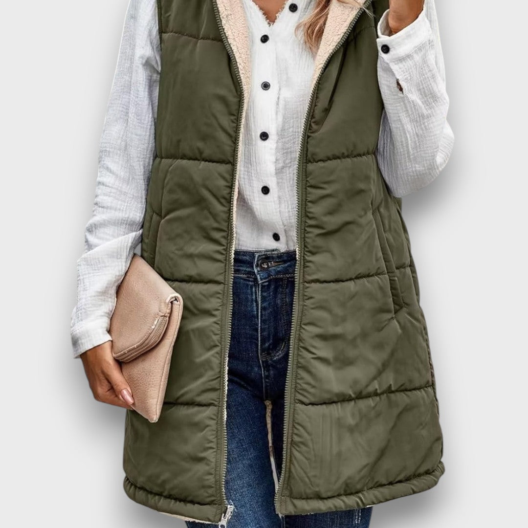 Marlise™ | Reversible Fleece-Lined Hooded Vest