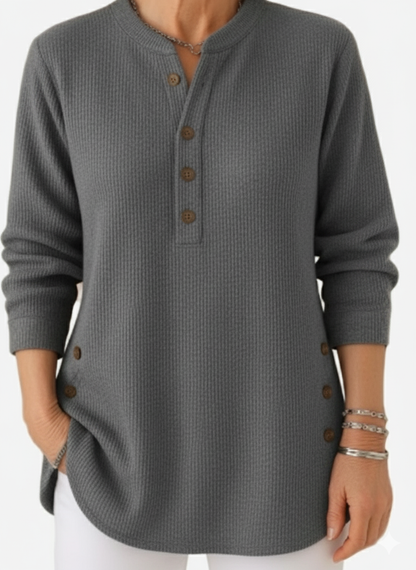 Harvella™ | Long Sleeve Solid Knit Sweater