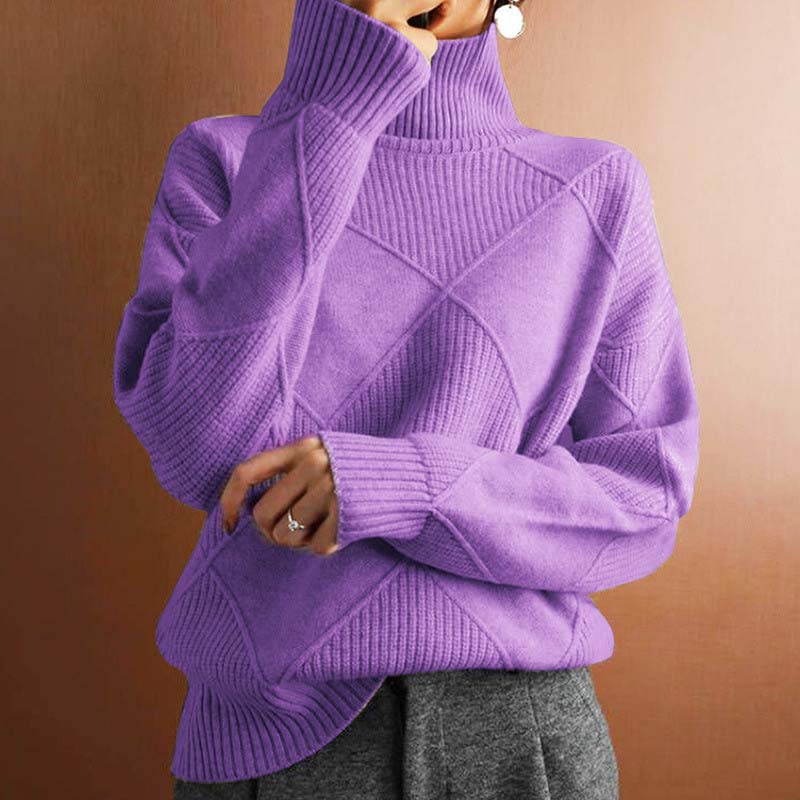 Talvera™ | Textured Turtleneck Knit Sweater