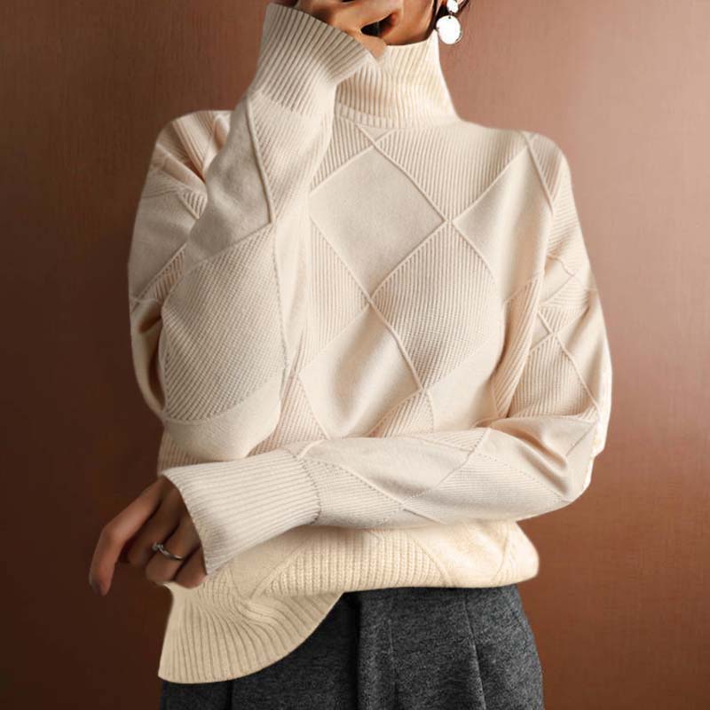 Talvera™ | Textured Turtleneck Knit Sweater