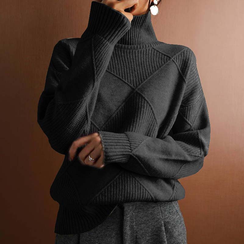 Talvera™ | Textured Turtleneck Knit Sweater