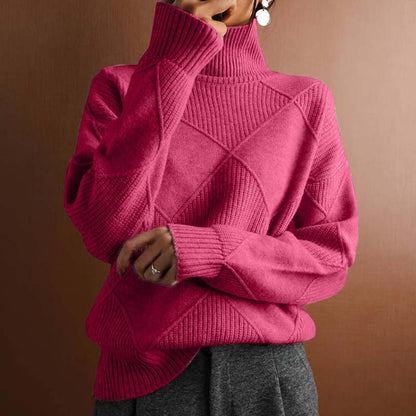 Talvera™ | Textured Turtleneck Knit Sweater