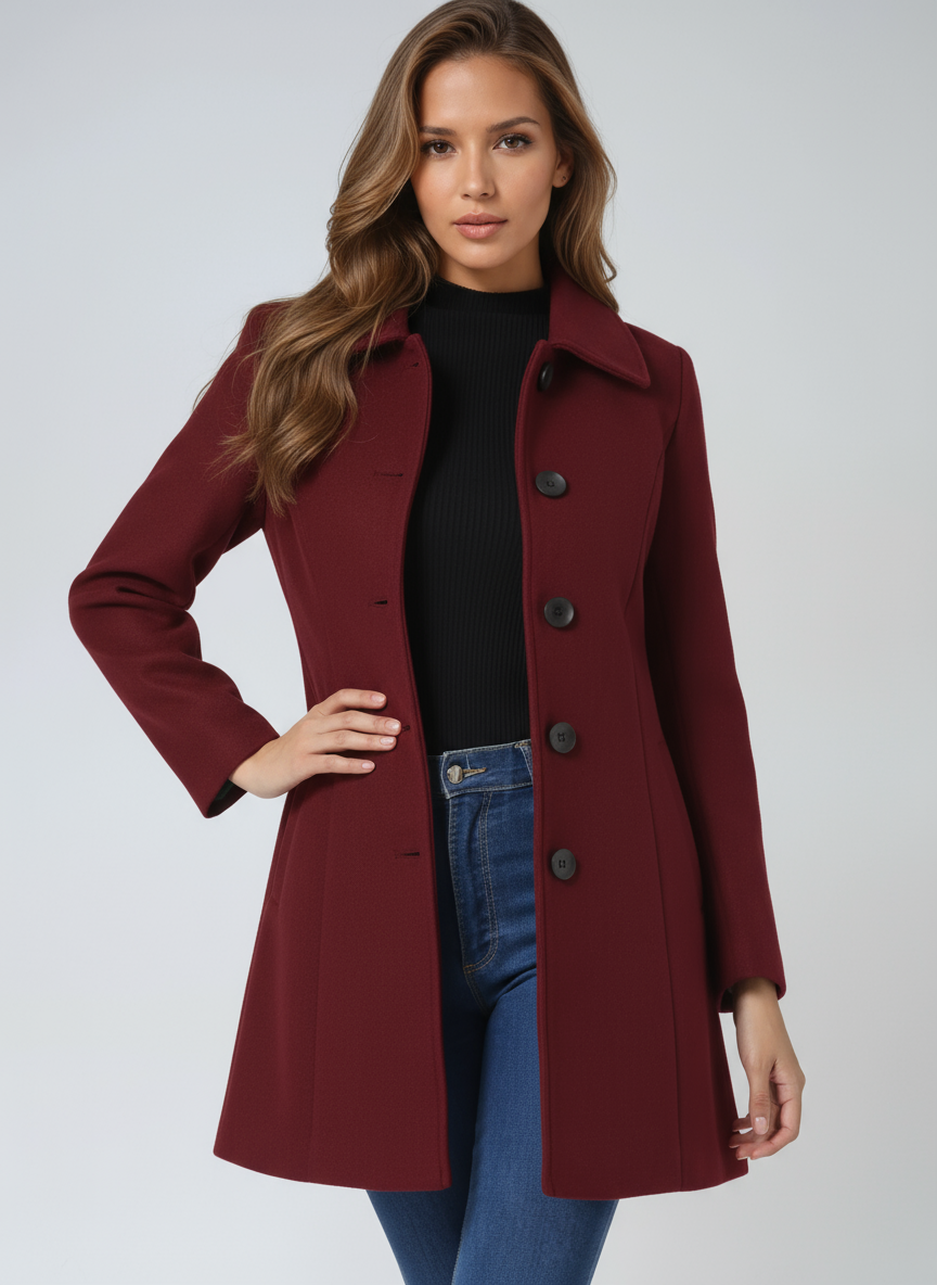 Sylviera™ | Women’s Single-Breasted Winter Trench Coat