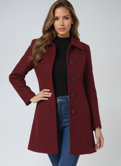 Sylviera™ | Women’s Single-Breasted Winter Trench Coat