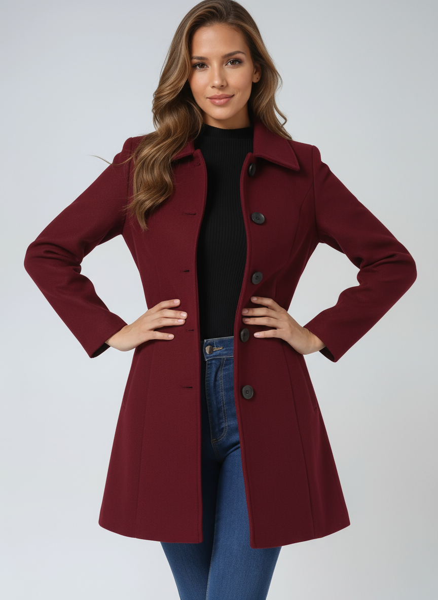 Sylviera™ | Women’s Single-Breasted Winter Trench Coat