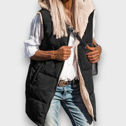 Marlise™ | Reversible Fleece-Lined Hooded Vest