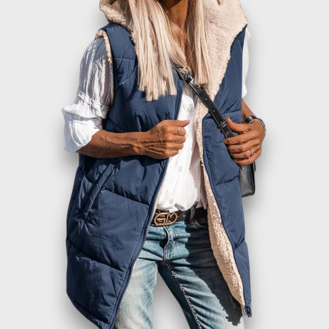Marlise™ | Reversible Fleece-Lined Hooded Vest