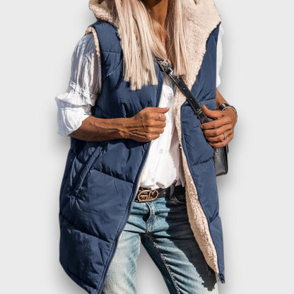Marlise™ | Reversible Fleece-Lined Hooded Vest