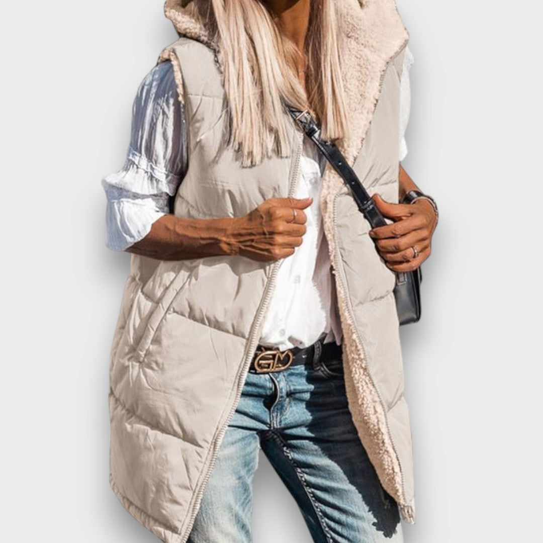 Marlise™ | Reversible Fleece-Lined Hooded Vest