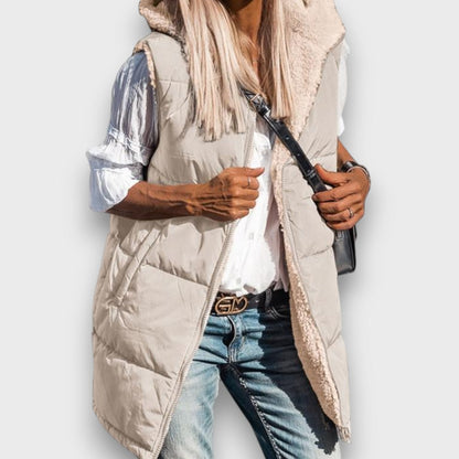 Marlise™ | Reversible Fleece-Lined Hooded Vest