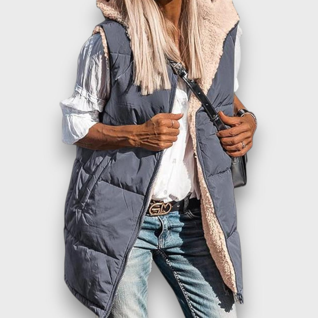 Marlise™ | Reversible Fleece-Lined Hooded Vest