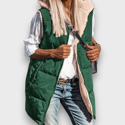 Marlise™ | Reversible Fleece-Lined Hooded Vest