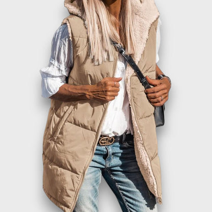 Marlise™ | Reversible Fleece-Lined Hooded Vest