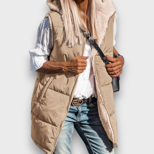 Marlise™ | Reversible Fleece-Lined Hooded Vest